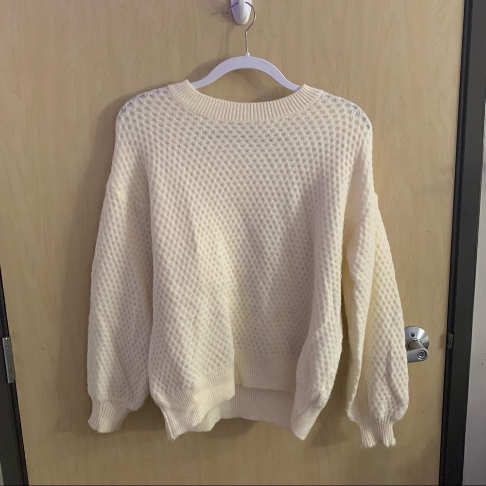 Verge girl off white sweater